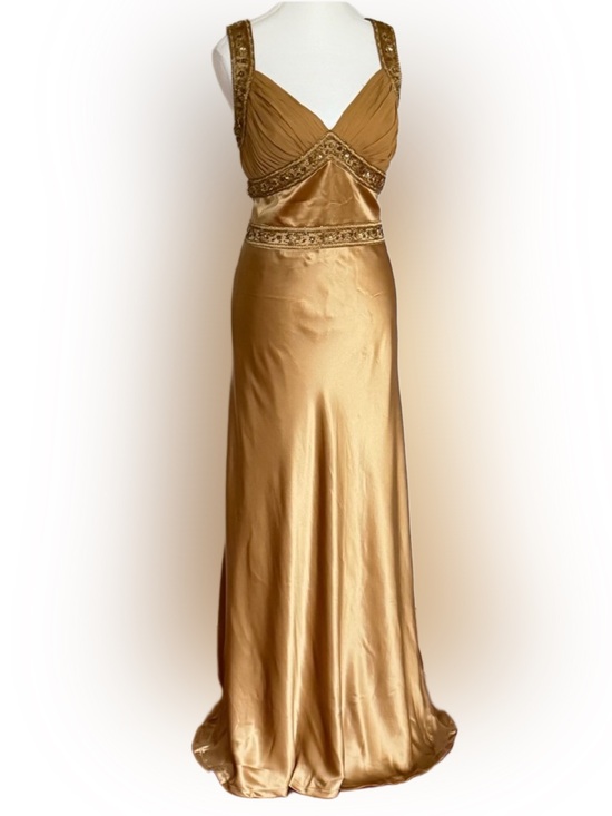 Dusk Dresses & Skirts - %100 Silk Gold Gown